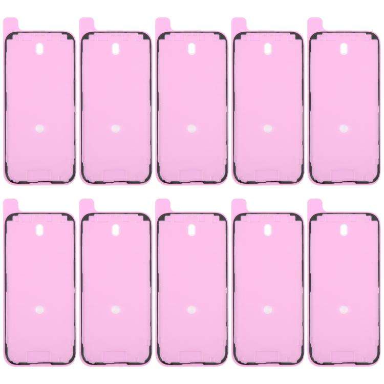 For iPhone 16 Pro 10pcs OEM LCD Frame Bezel Waterproof Adhesive Gasket, Airtightness Test Compatible