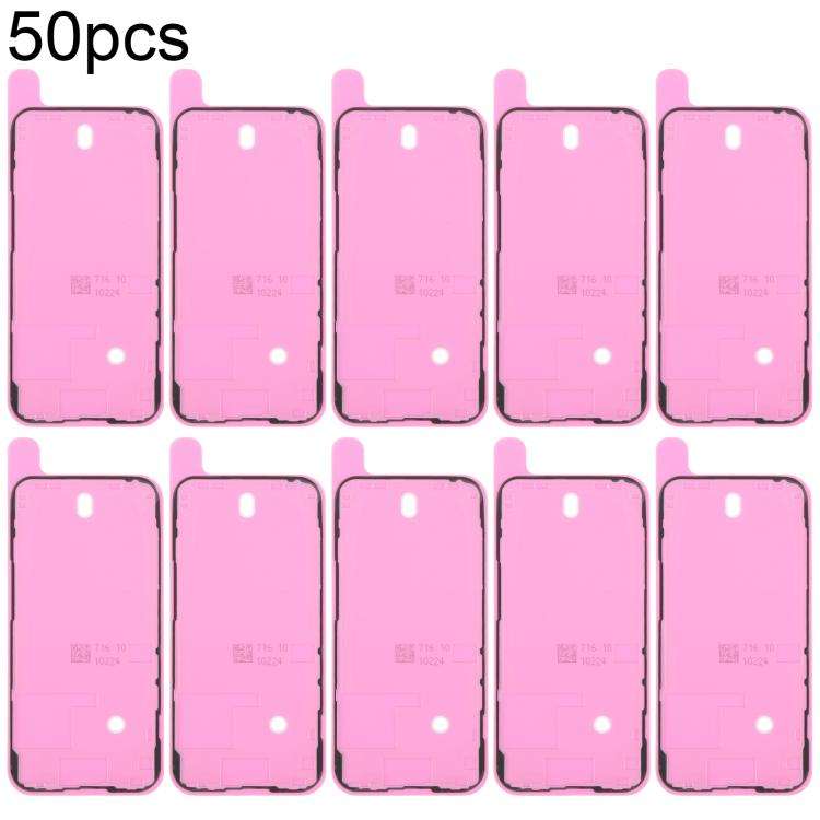 For iPhone 14 Pro 50pcs OEM LCD Frame Bezel Waterproof Adhesive Gasket, Airtightness Test Compatible
