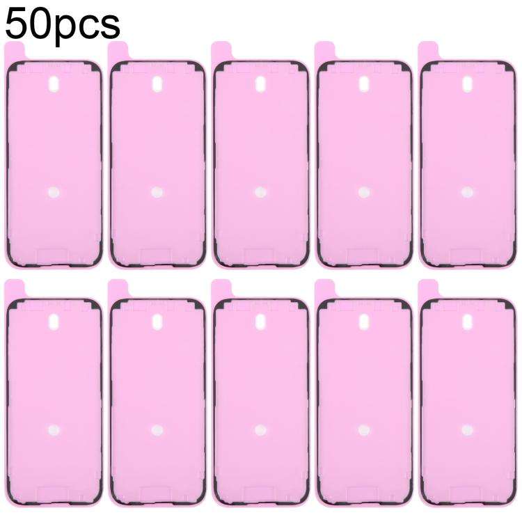 For iPhone 16 Pro 50pcs OEM LCD Frame Bezel Waterproof Adhesive Gasket, Airtightness Test Compatible