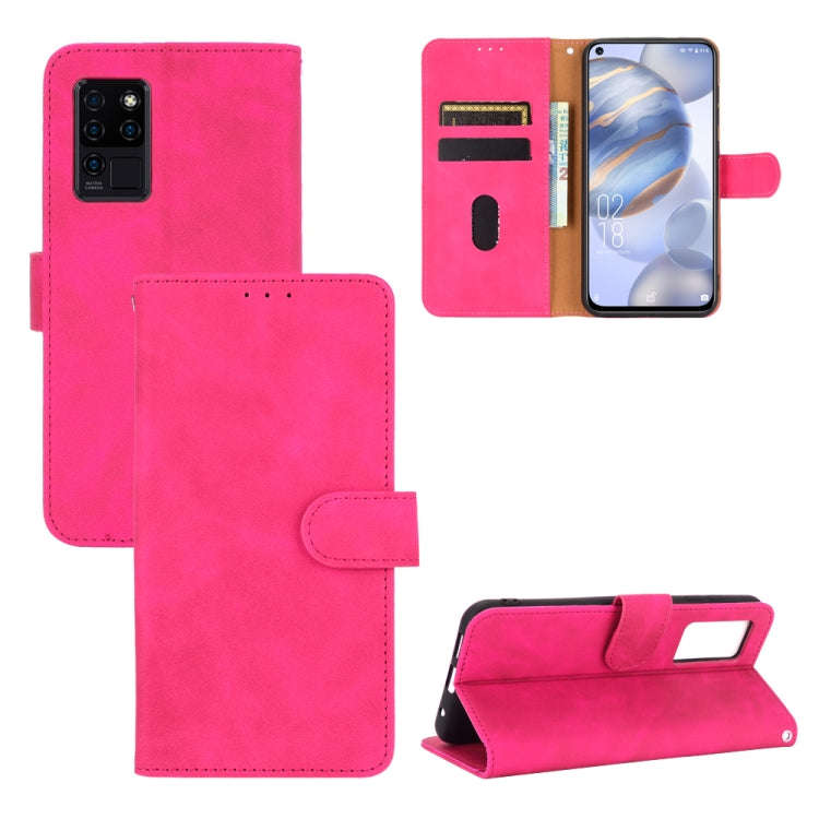 For Oukitel C21 / C21 Pro Solid Color Skin Feel Magnetic Buckle Horizontal Flip Calf Texture PU L...