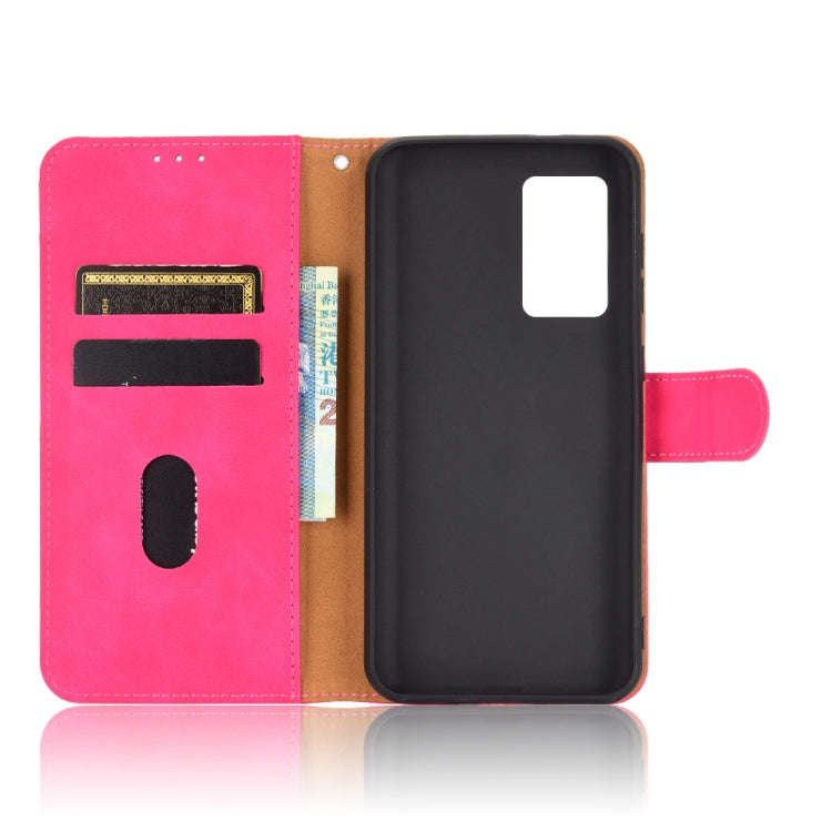 For Oukitel C21 / C21 Pro Solid Color Skin Feel Magnetic Buckle Horizontal Flip Calf Texture PU L...