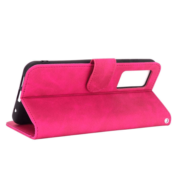 For Oukitel C21 / C21 Pro Solid Color Skin Feel Magnetic Buckle Horizontal Flip Calf Texture PU L...