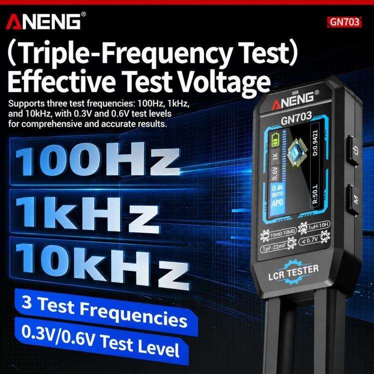 ANENG GN703 Tweezers Type LCR Digital Measuring Instrument(Black)