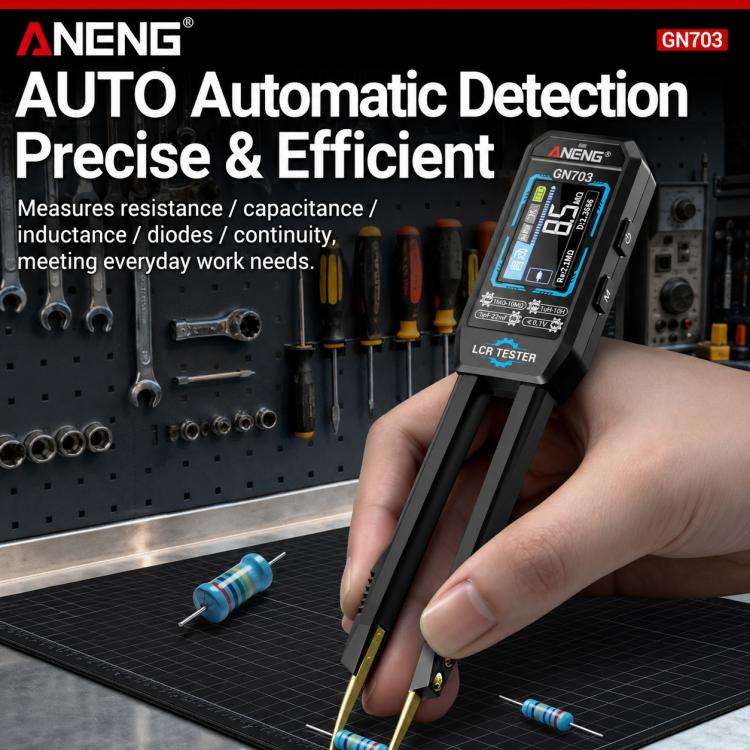 ANENG GN703 Tweezers Type LCR Digital Measuring Instrument(Black)