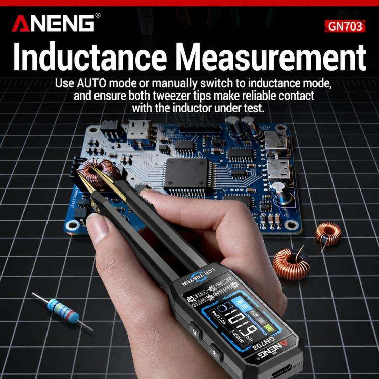 ANENG GN703 Tweezers Type LCR Digital Measuring Instrument(Black)