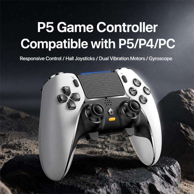 For PS5 / PS4 / PC Yesido KB48 P5 Wireless Game Controller(White)