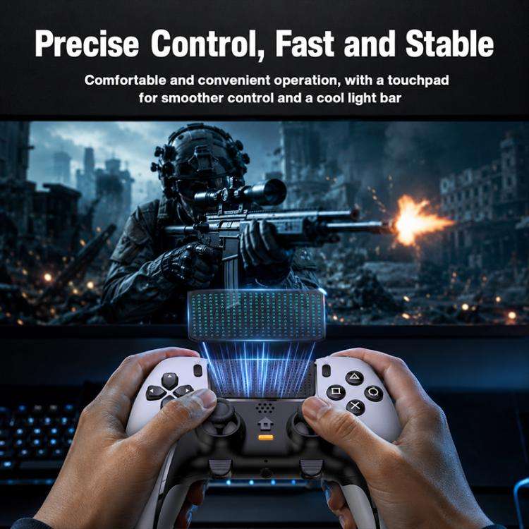 For PS5 / PS4 / PC Yesido KB48 P5 Wireless Game Controller(White)