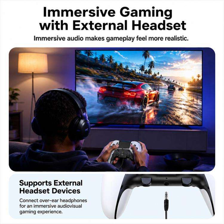 For PS5 / PS4 / PC Yesido KB48 P5 Wireless Game Controller(White)