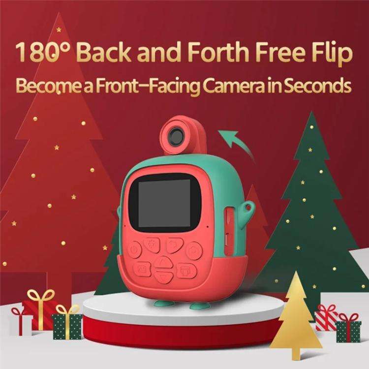 A19B 2-inch IPS Christmas Kids Instant Print Camera with Silicone Case
