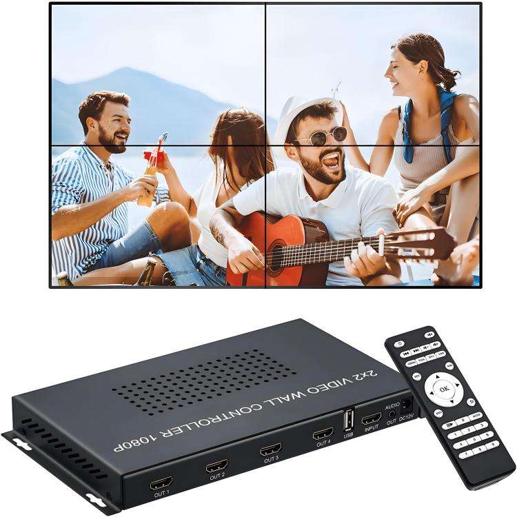 NK-BT44 HDMI 2x2 High-Definition Video Adapter with USB Interface, Plug:AU Plug