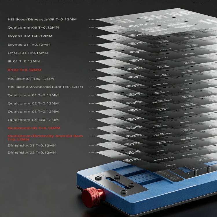 JTX T4 Max Universal Chips Glue Removal and Tin Planting Platform Set for iPhone / Samsung / Hisi...