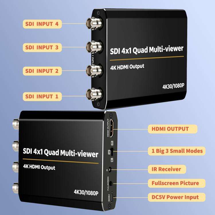 NK-H14  3G SDI 4x1 4K30 Multi-Viewer with HDMI Output
