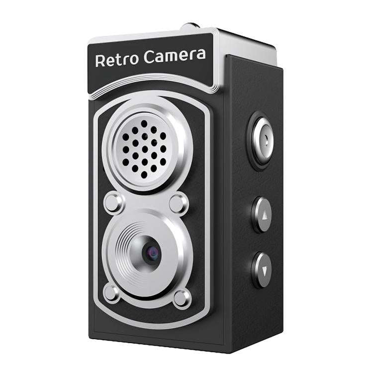 X9 1080P 8MP High Definition Display Mini Retro Thumb Camera(Black)