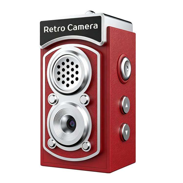 X9 1080P 8MP High Definition Display Mini Retro Thumb Camera(Red)