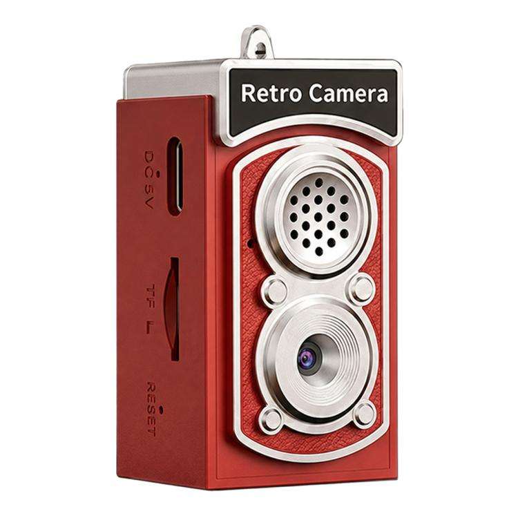 X9 1080P 8MP High Definition Display Mini Retro Thumb Camera(Red)