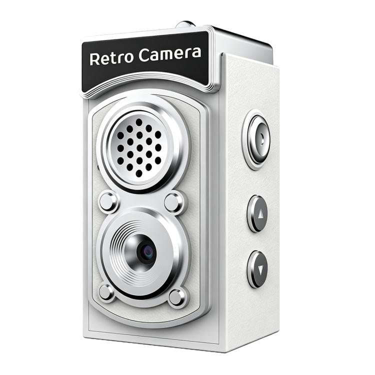 X9 1080P 8MP High Definition Display Mini Retro Thumb Camera(White)