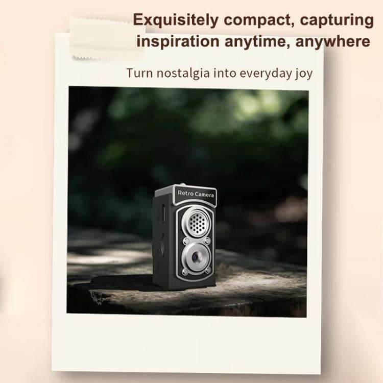 X9 1080P 8MP High Definition Display Mini Retro Thumb Camera(White)