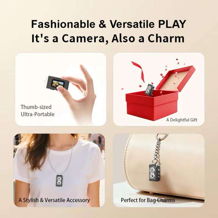 X9 1080P 8MP High Definition Display Mini Retro Thumb Camera(Red)