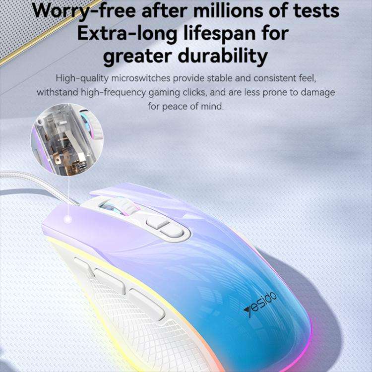 Yesido KB51 USB 7200DPI RGB Gradient Wired Gaming Mouse