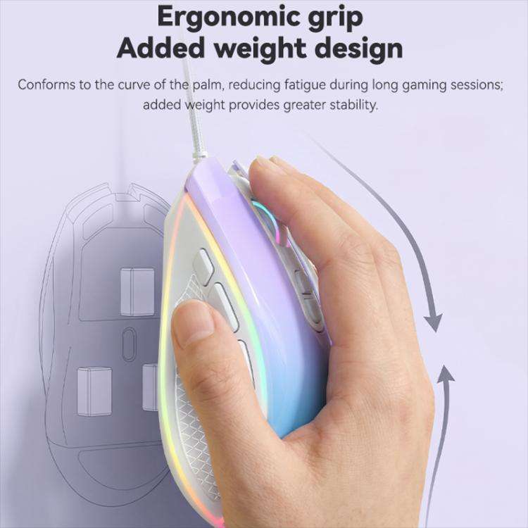 Yesido KB51 USB 7200DPI RGB Gradient Wired Gaming Mouse