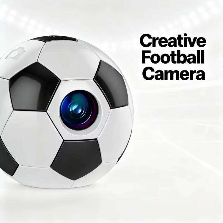 Q8 Pro 1080P HD Creative Football Design Mini WiFi Connected Thumb Camera(Black White)