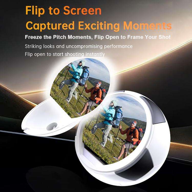 Q8 Pro 1080P HD Creative Football Design Mini WiFi Connected Thumb Camera(Black White)