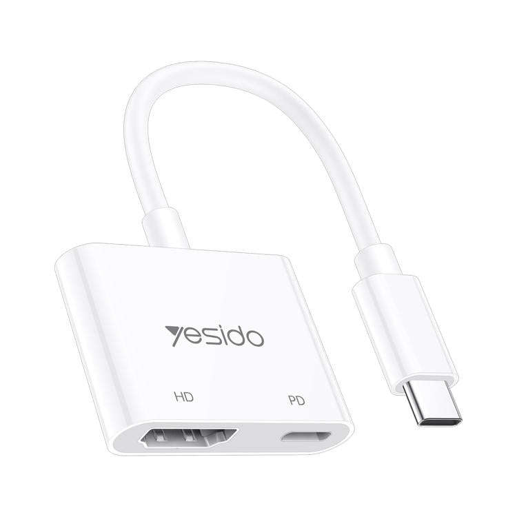 Yesido HM19 Type-C to HDMI, Type-C 4K 60Hz High-Definition Audio Video Adapter(White)