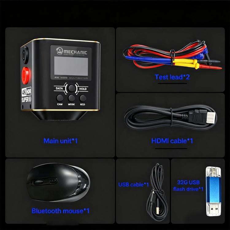 MECHANIC Action 2 Pro 4K HD Industrial Microscope Camera Supports Multimeter Measurement