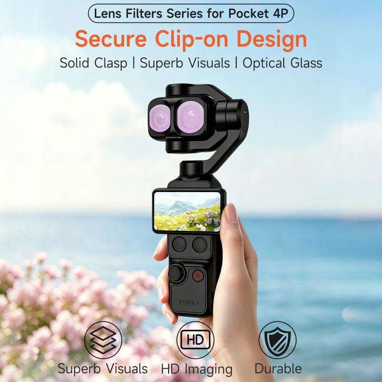 For DJI Osmo Pocket 4P Sunnylife Camera Lens Filter, Filter:ND16/PL