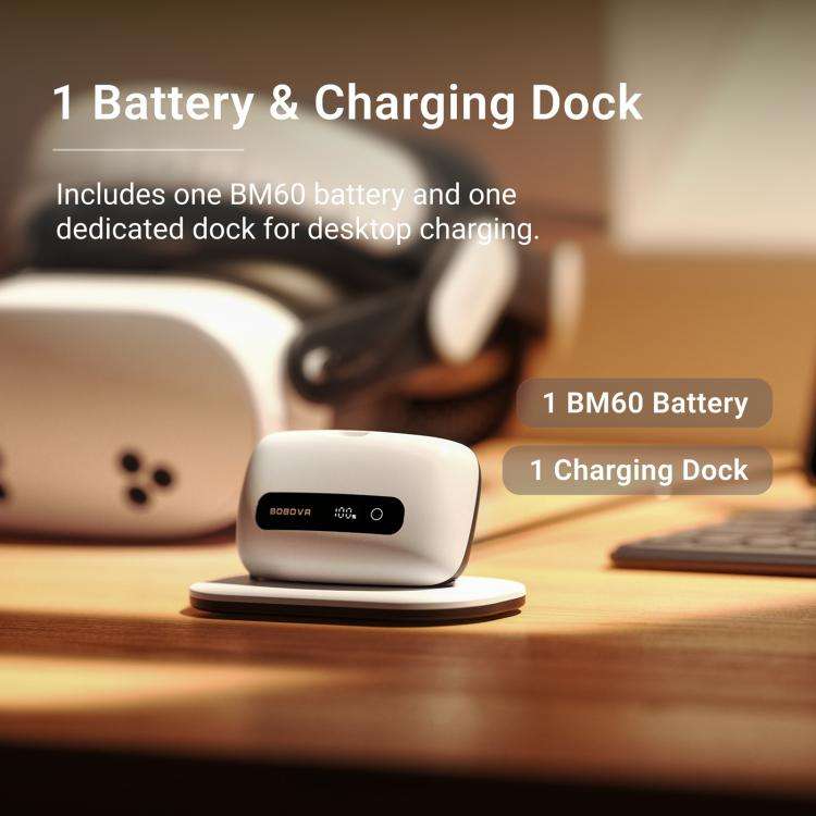BOBOVR BM60-1 6500mAh Magnetic Battery Kit with Charging Dock for M3 Pro+ / M3 Head Strap