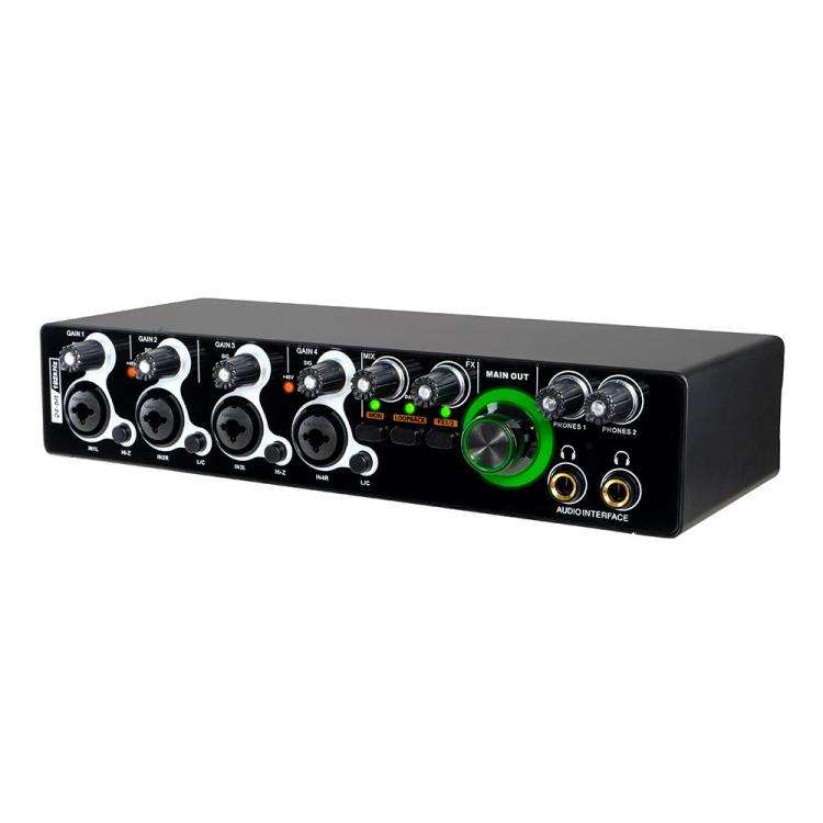 XTUGA E-44 4 In-2 Out 24Bit 192kHz Professional USB Audio Interface Recording Sound Card(Black)