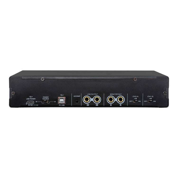 XTUGA E-44 4 In-2 Out 24Bit 192kHz Professional USB Audio Interface Recording Sound Card(Black)