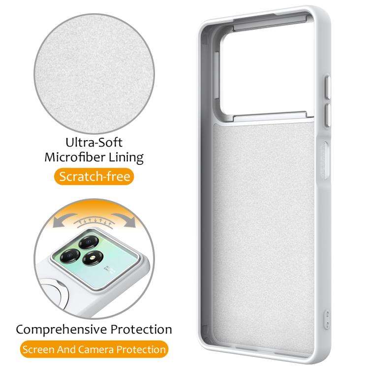 For ZTE Blade A36 / A56 Pro / A76 4G Gen1.5 Pivot Ring Holder TPU Hybrid PC Phone Case(White)