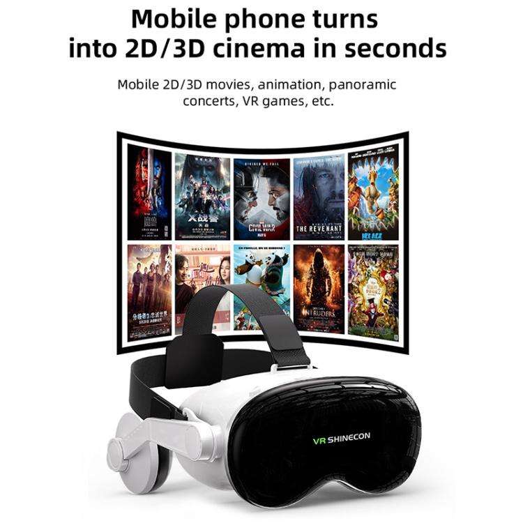 VR SHINECON G18EB Bluetooth Earphone Edition 3D Virtual VR Glasses for 4.7-7.0 inch Phone, Model:...