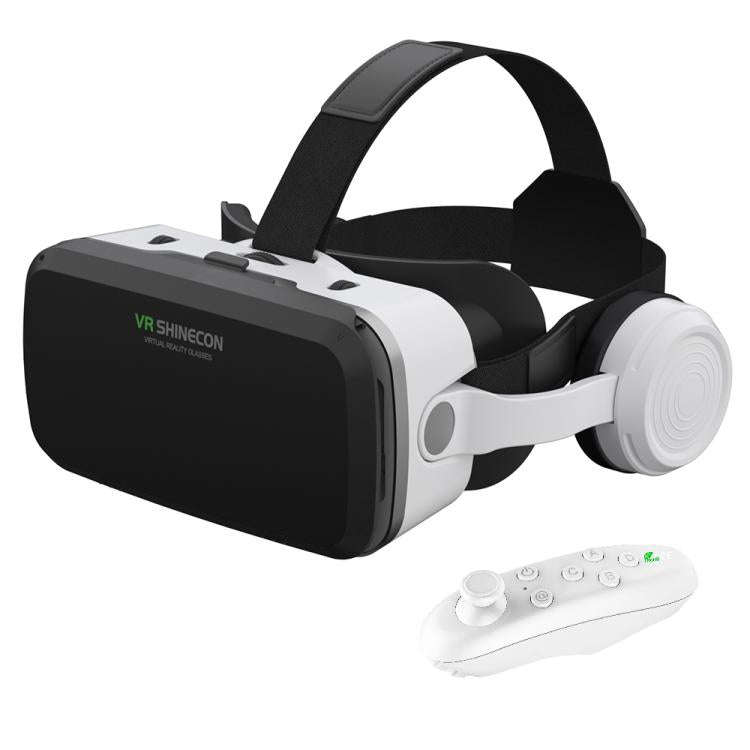 VR SHINECON G04EB Earphone Edition VR Glasses for 5-7.2 inch Phone, Model:G04EB+Y1 White