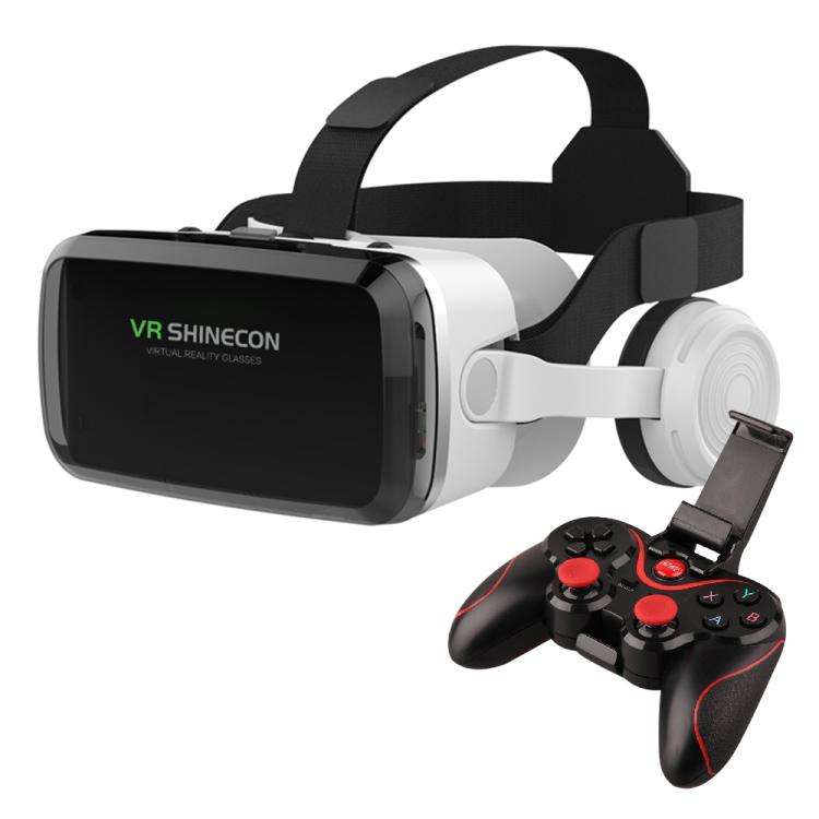 VR SHINECON G04BS BT Earphone Edition 3D Virtual VR Glasses for 5-7.2 inch Phone, Model:G04BS+C8S...