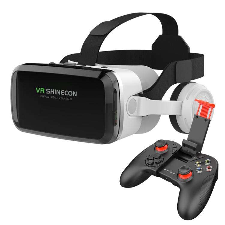VR SHINECON G04BS BT Earphone Edition 3D Virtual VR Glasses for 5-7.2 inch Phone, Model:G04BS+S01