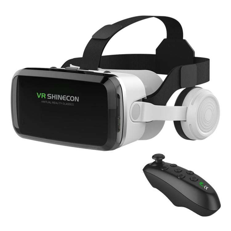 VR SHINECON G04BS BT Earphone Edition 3D Virtual VR Glasses for 5-7.2 inch Phone, Model:G04BS+Y1 ...