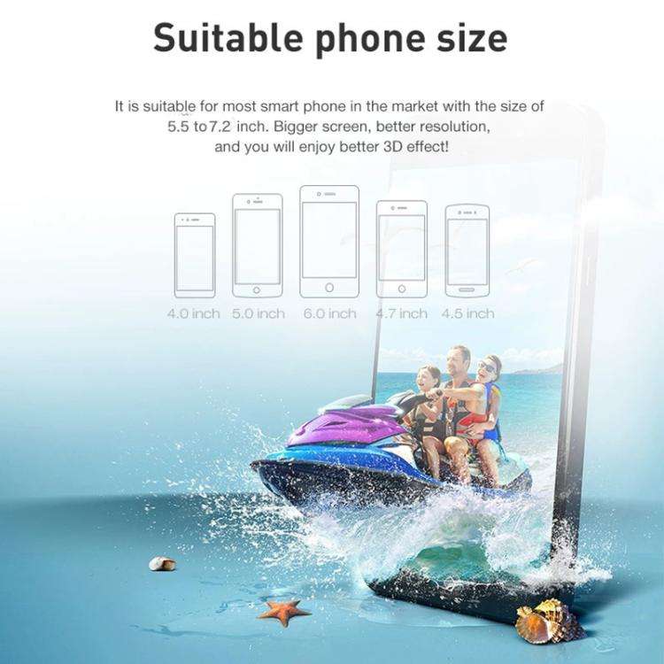 VR SHINECON G04BS BT Earphone Edition 3D Virtual VR Glasses for 5-7.2 inch Phone, Model:G04BS+B03