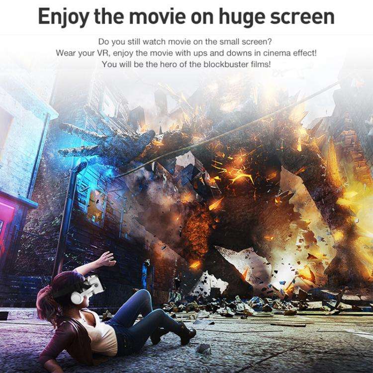 VR SHINECON G04BS BT Earphone Edition 3D Virtual VR Glasses for 5-7.2 inch Phone, Model:G04BS+C8S...
