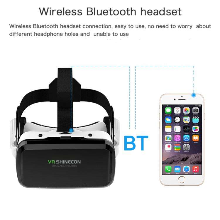 VR SHINECON G04BS BT Earphone Edition 3D Virtual VR Glasses for 5-7.2 inch Phone, Model:G04BS+C8S...