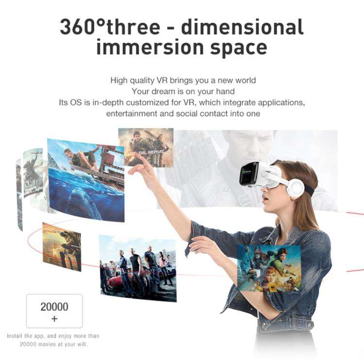 VR SHINECON G04BS BT Earphone Edition 3D Virtual VR Glasses for 5-7.2 inch Phone, Model:G04BS+C8S...