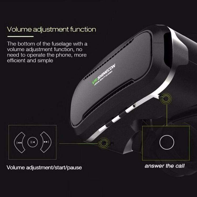 VR SHINECON G02ED Earphone Edition VR Glasses for 4.7-6 inch Phone, Model:G18+B03