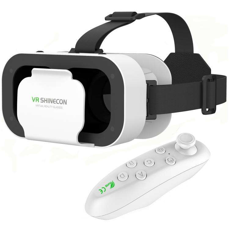 VR SHINECON G05A VR Glasses for 4.7-6.5 inch Phone, Model:G05A+Y1 White