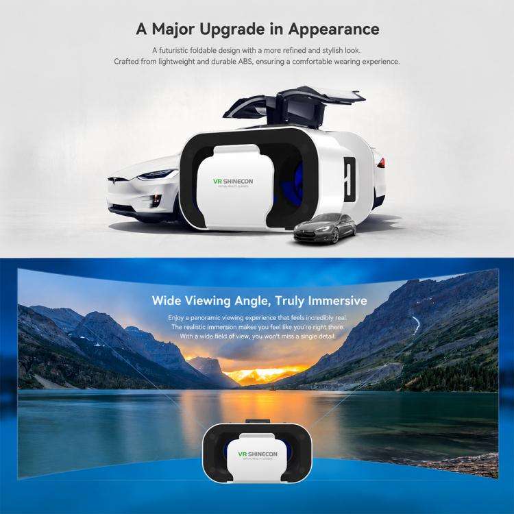 VR SHINECON G05A VR Glasses for 4.7-6.5 inch Phone, Model:G05A+B03