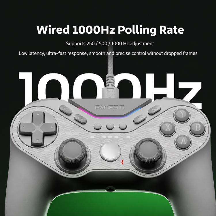 GameSir T3 Pro Tarantula Wired Game Controller for Xbox, PC, Steam and Android(White)