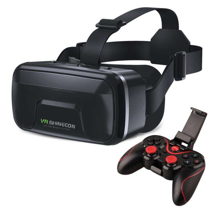 VR SHINECON G04DA Lndependent Lens Adjustment VR Glasses for 5.5-7.2 inch Phone, Model:G04DA+C8S ...