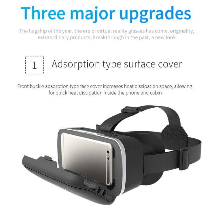 VR SHINECON G04DA Lndependent Lens Adjustment VR Glasses for 5.5-7.2 inch Phone, Model:G04DA+C8S ...