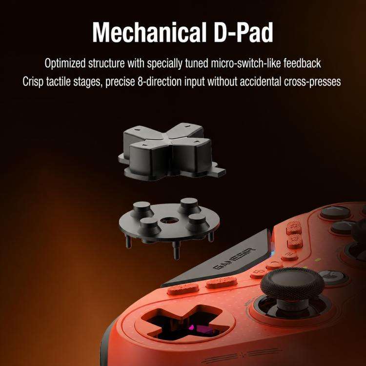 GameSir T3 CE Tarantula 8K Wired Game Controller for Switch, PC, Android, Steam(Orange)