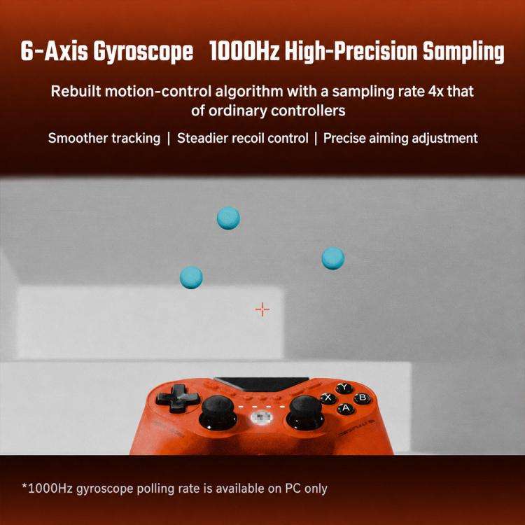 GameSir T3 CE Tarantula 8K Wired Game Controller for Switch, PC, Android, Steam(Orange)